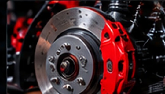 Brake rotor and caliper illustration